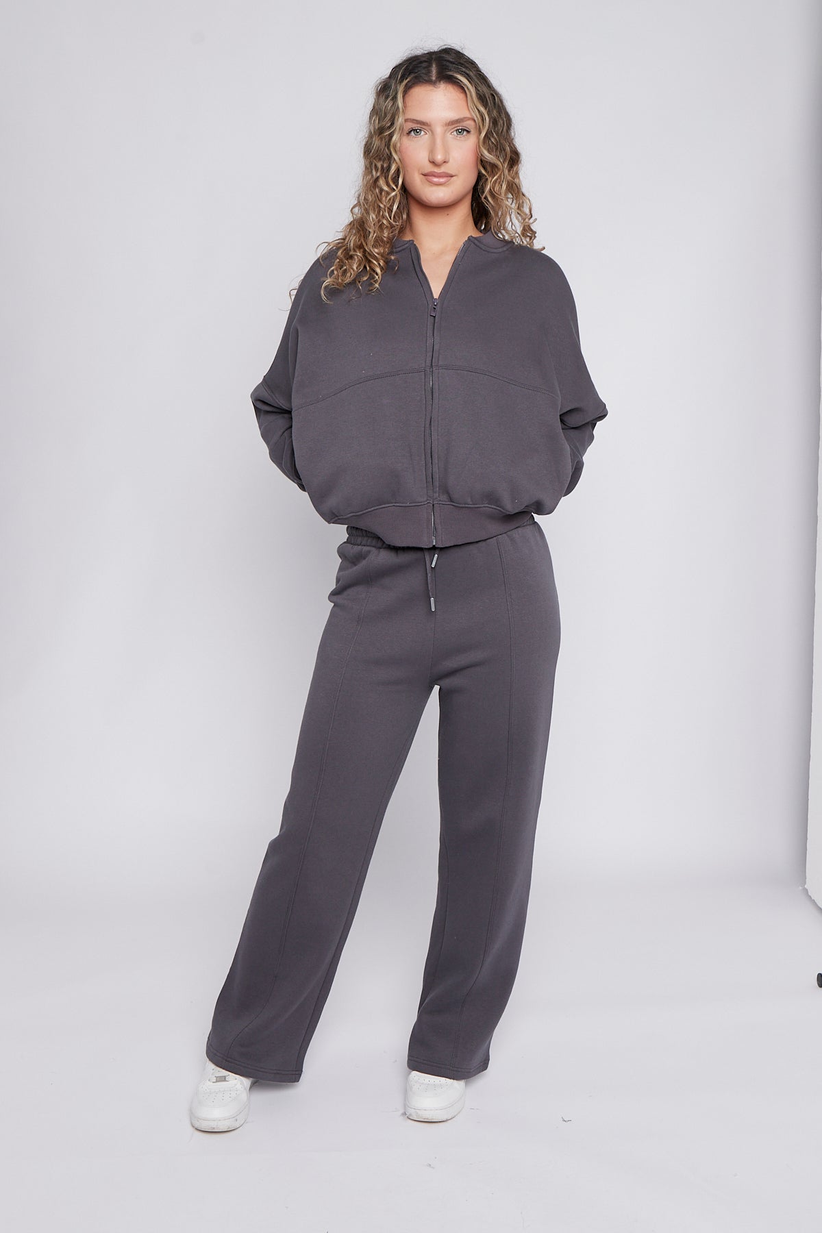 Oversized Bomber Style Fleece Zipper Co-ord 🇬🇧