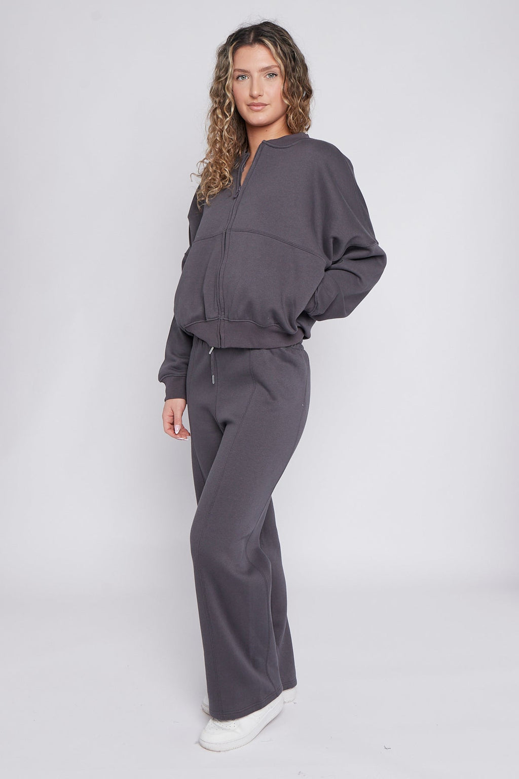 Oversized Bomber Style Fleece Zipper Co-ord 🇬🇧
