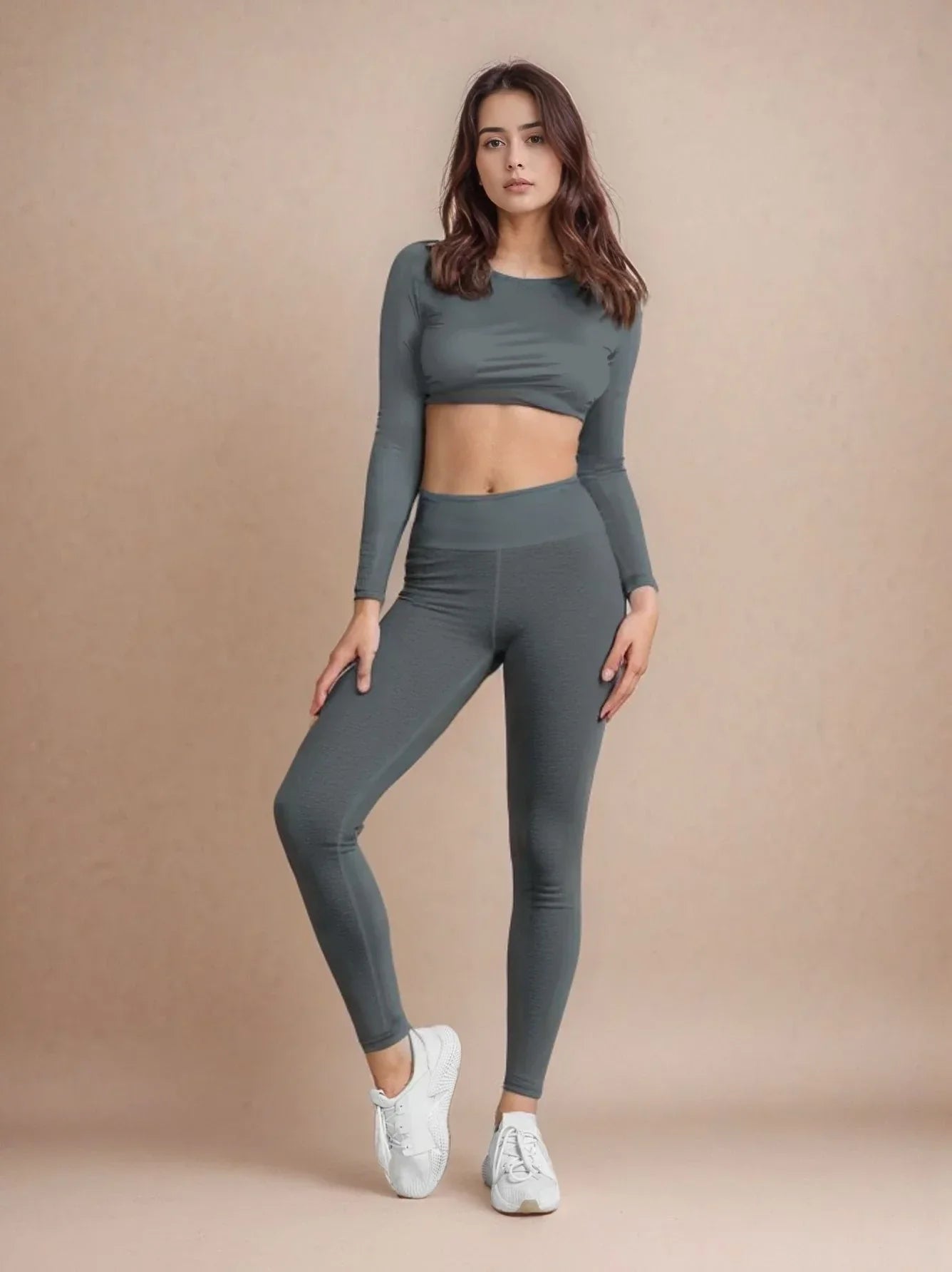 High-waisted seamless shaping leggings for women 🇬🇧