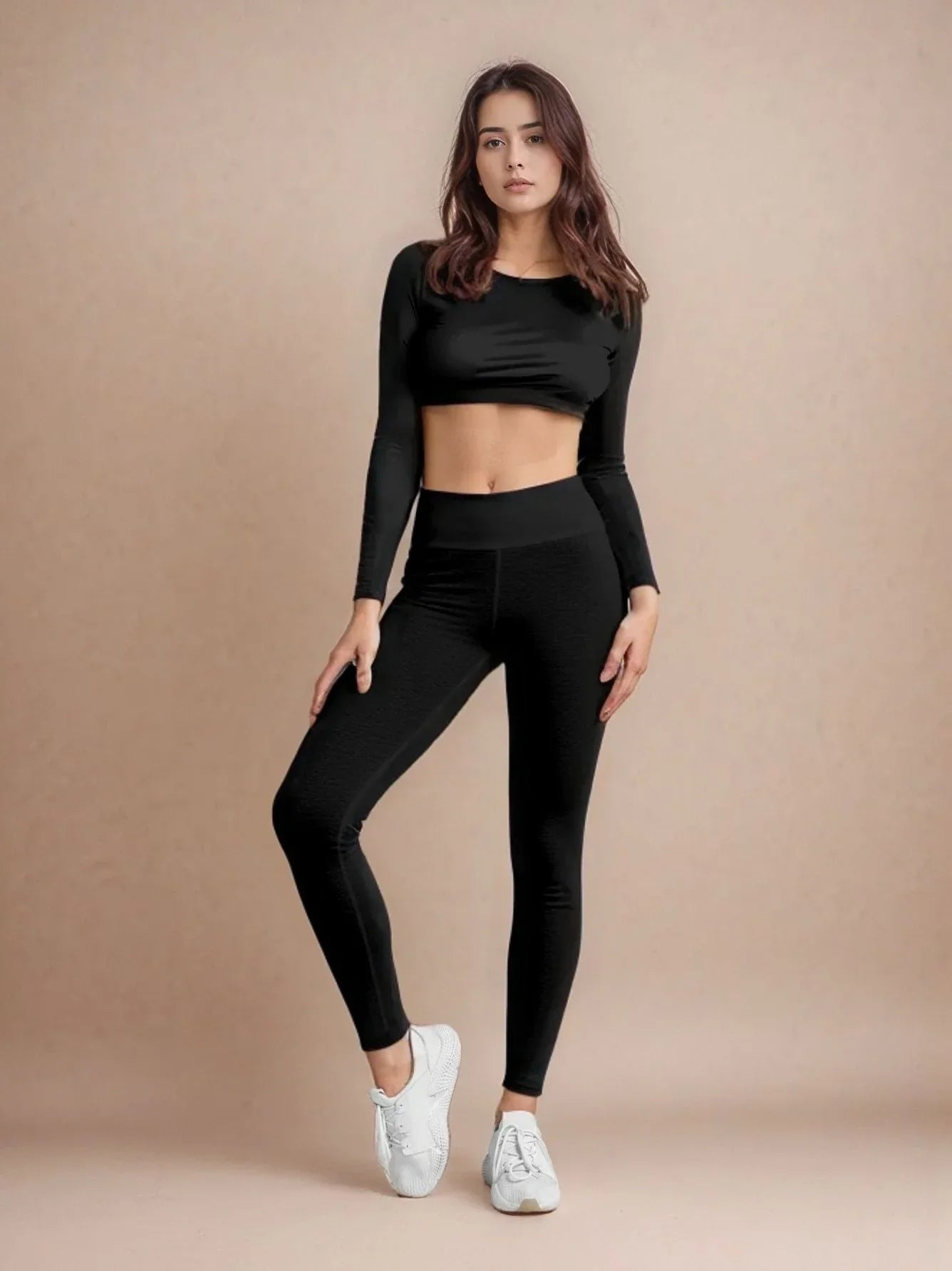 High-waisted seamless shaping leggings for women 🇬🇧