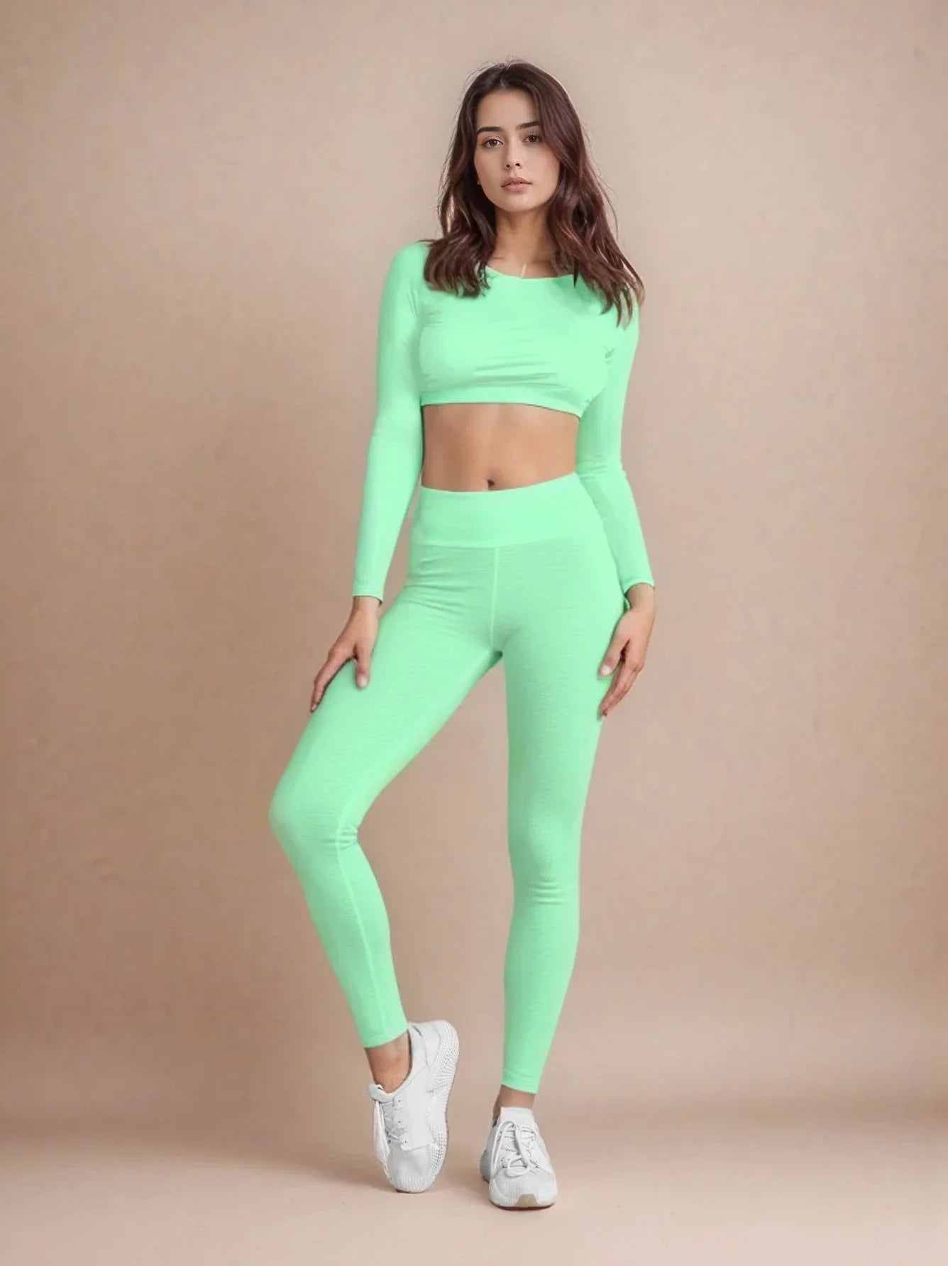 High-waisted seamless shaping leggings for women 🇬🇧