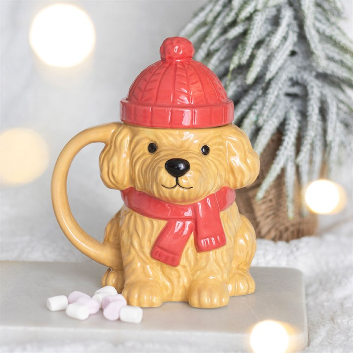 Winter Puppy Lidded Mug 🇬🇧