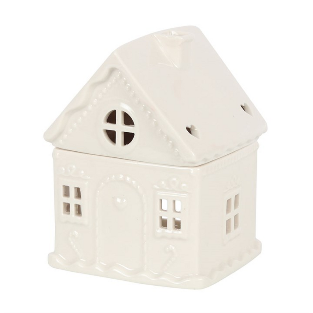 *White Gingerbread House Ceramic Oil Burner 🇬🇧