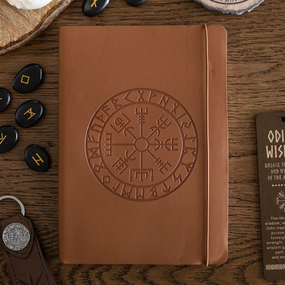 Viking Compass A5 Faux Leather Journal with Pen 🇬🇧