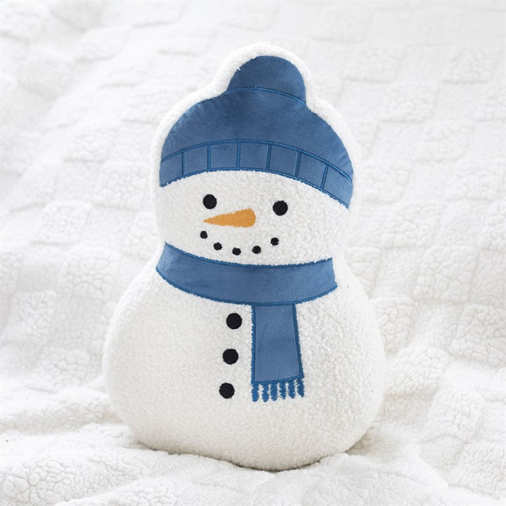 Snowman Shaped Boucle Cushion 🇬🇧