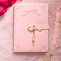 Pink Faux Leather A5 Diary with Lock 🇬🇧