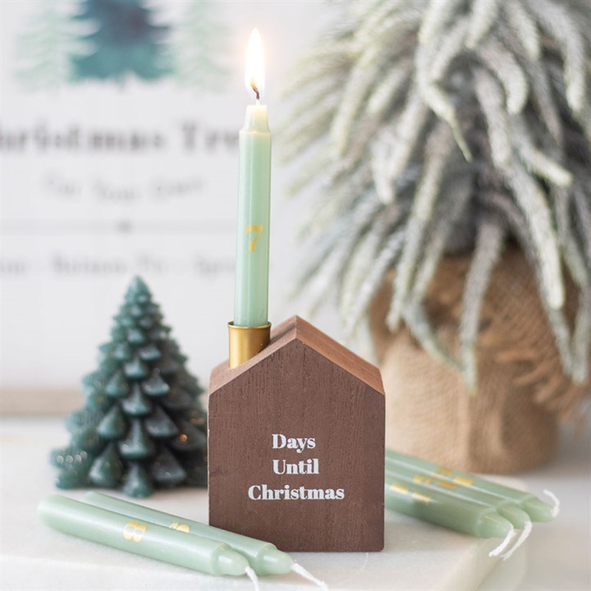 Set of 24 Mini Advent Candles with Holder 🇬🇧