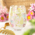 Luna Bloom Floral Print Stemless Glass 🇬🇧