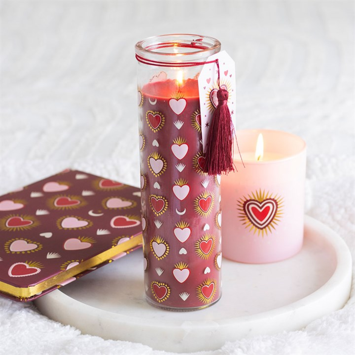 Sacred Heart Print Black Fig Tube Candle 🇬🇧
