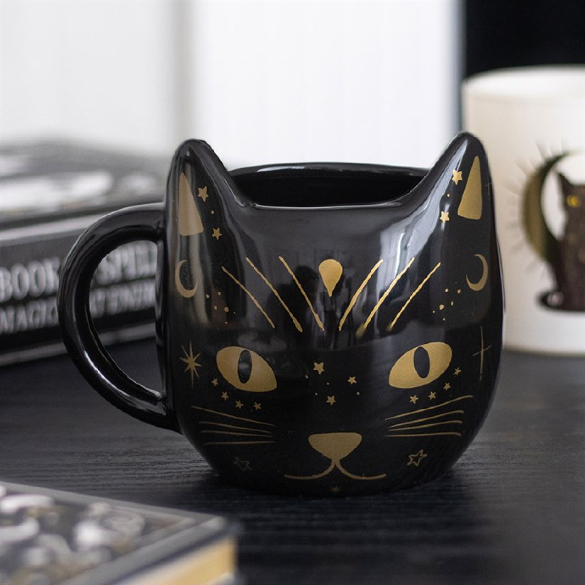 Magick Black Cat Face Mug 🇬🇧