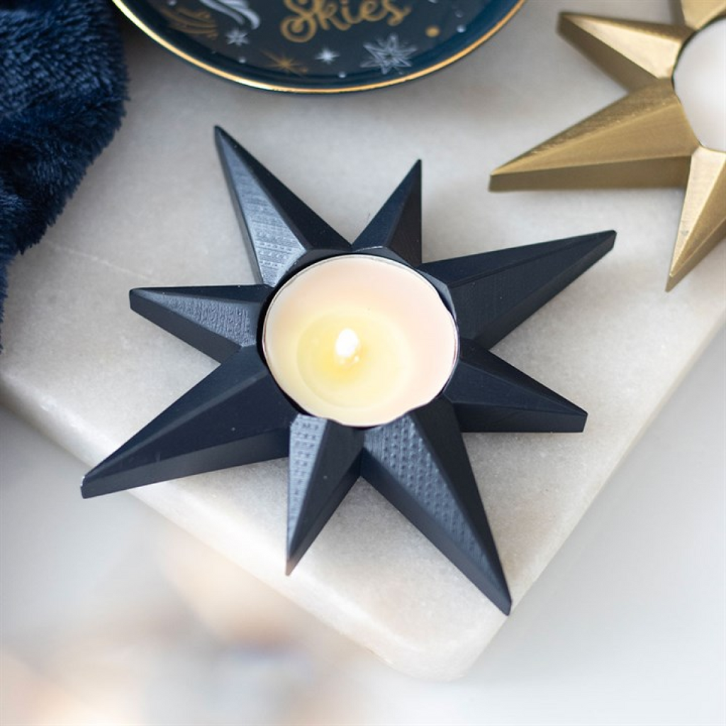 Navy Star Tealight Candle Holder 🇬🇧