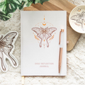 Luna Moth Daily Reflection Journal and Clear Quartz Crystal Pen 🇬🇧