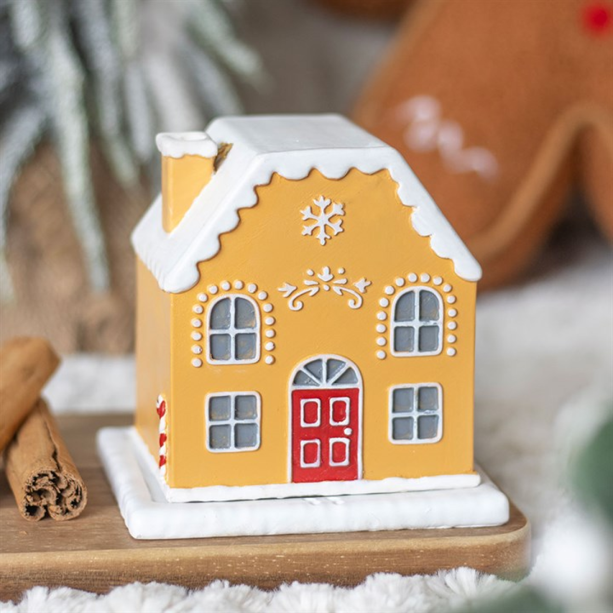 Candy Cane Gingerbread House Incense Cone Holder 🇬🇧