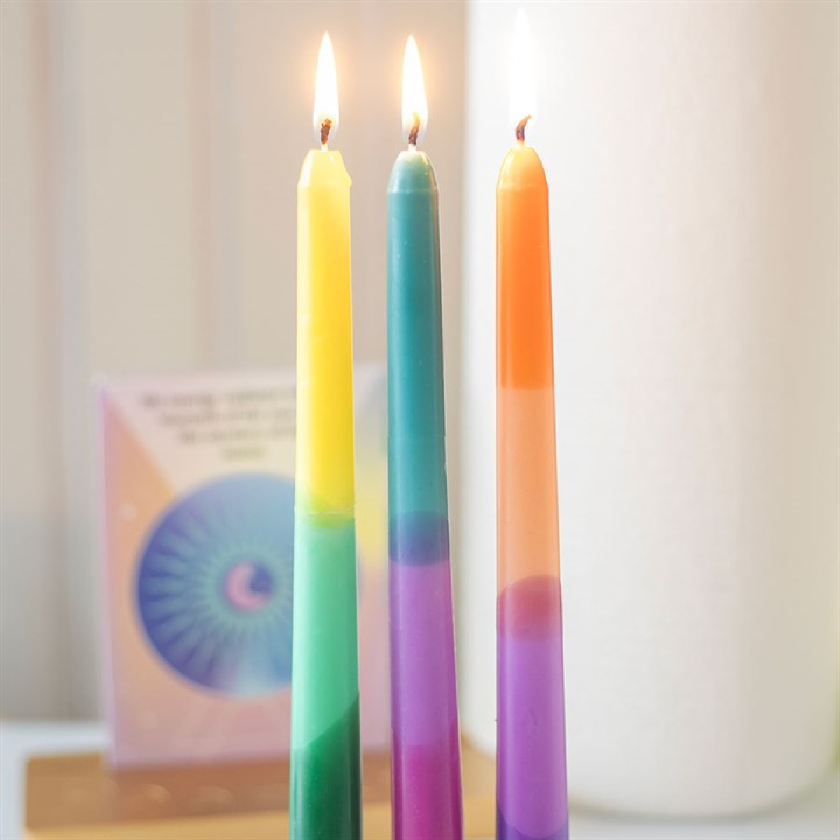 Set of 3 Dipped Aura Energy Taper Candles 🇬🇧