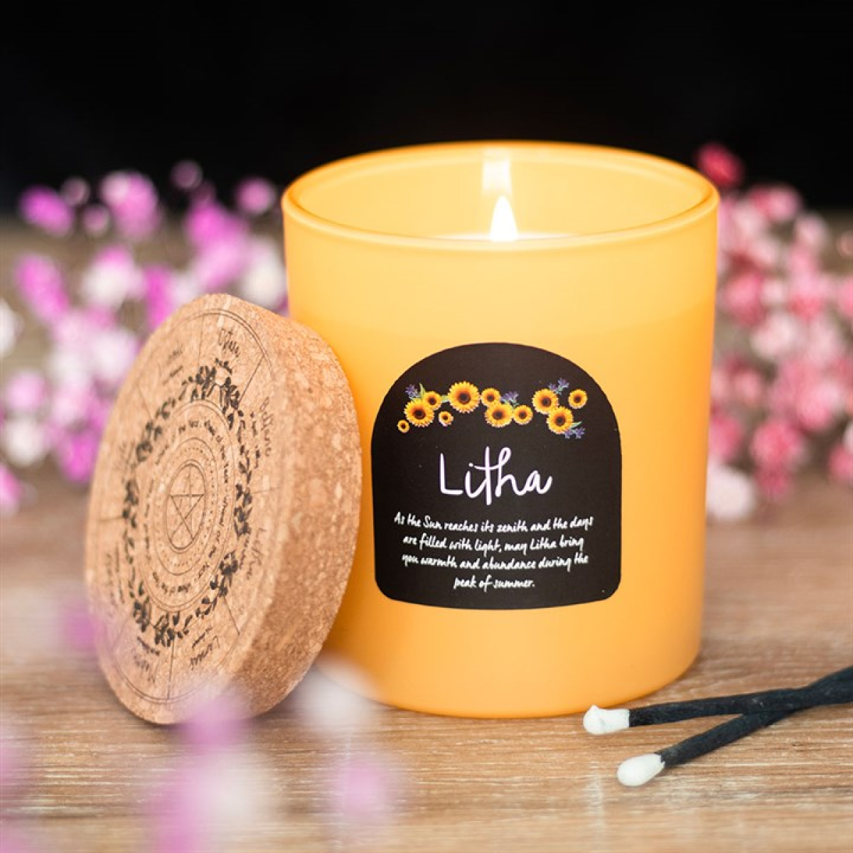 Litha Wildflower Wheel of the Year Candle 🇬🇧
