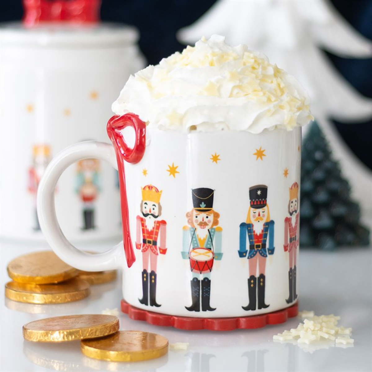 Nutcracker Print Mug with Bow 🇬🇧