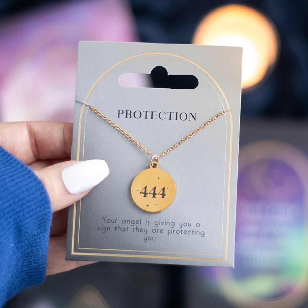 444 Angel Number Protection Necklace 🇬🇧