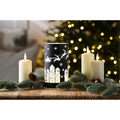 Black Glass Tealight Holder with Sleigh Scene 🇬🇧