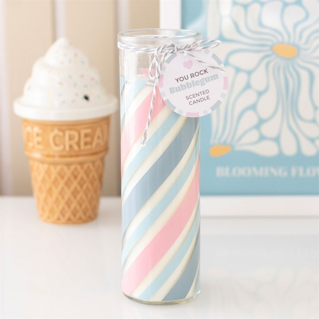 Candy Stripe Bubblegum Tube Candle 🇬🇧