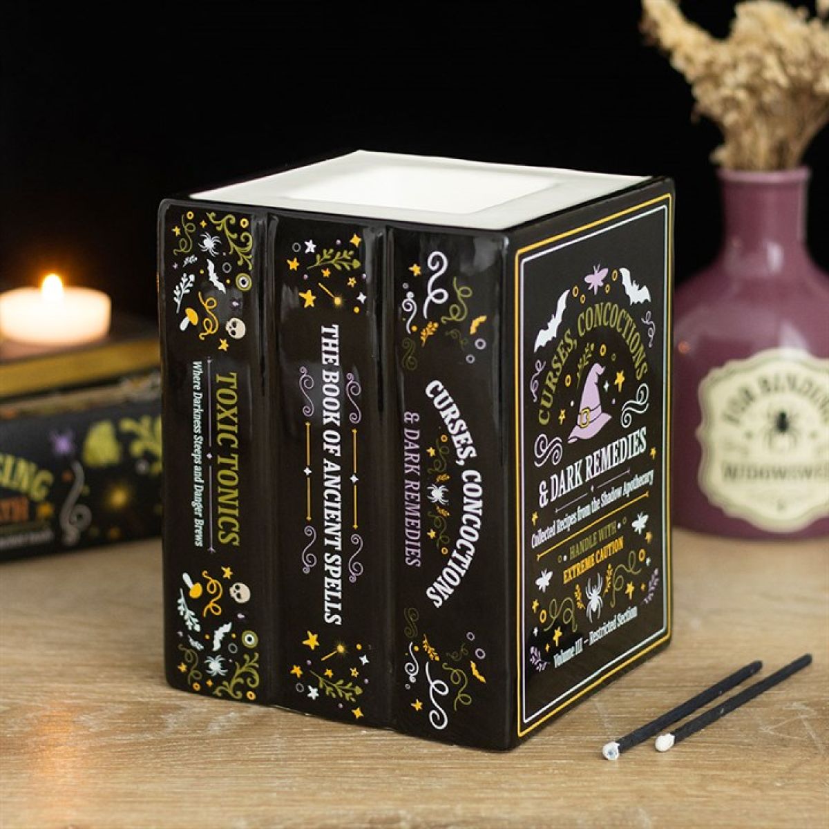 Witch's Apothecary Book Shaped Oil Burner and Wax Warmer 🇬🇧