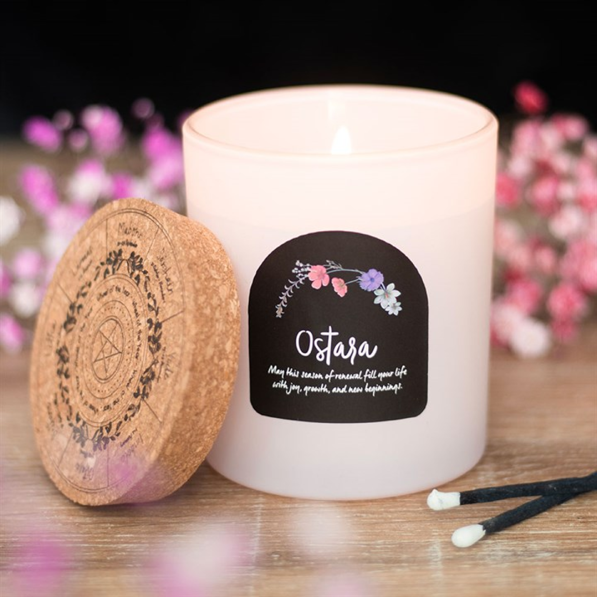 Ostara Fresh Linen Wheel of the Year Candle 🇬🇧