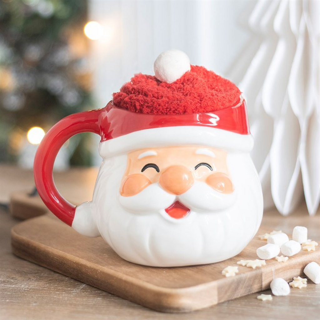 Jolly Santa Christmas Mug and Socks Set 🇬🇧