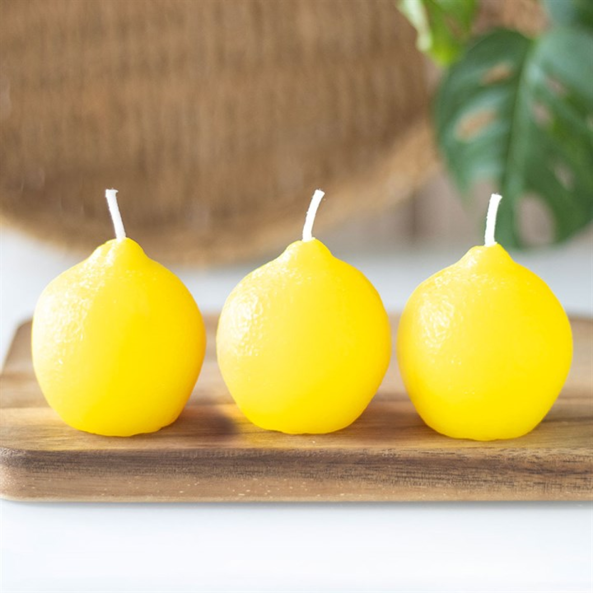 Set of 3 Lemon Shaped Candles 🇬🇧