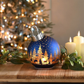18cm Blue Bauble Light-Up Decoration 🇬🇧