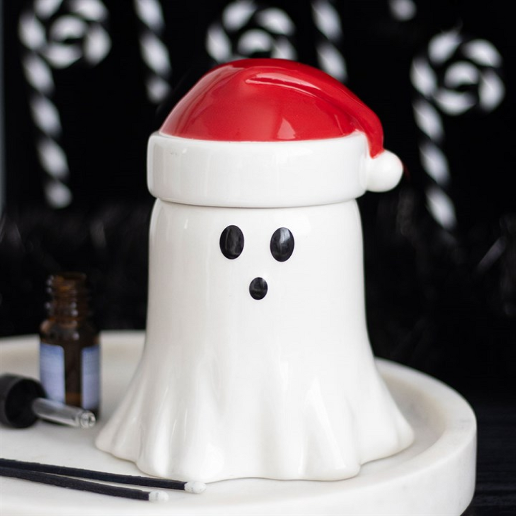 Ghost with Santa Hat Oil Burner and Wax Warmer 🇬🇧