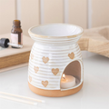 Beige Heart Print Oil Burner 🇬🇧