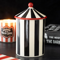 Black Striped Circus Tent Storage Jar 🇬🇧
