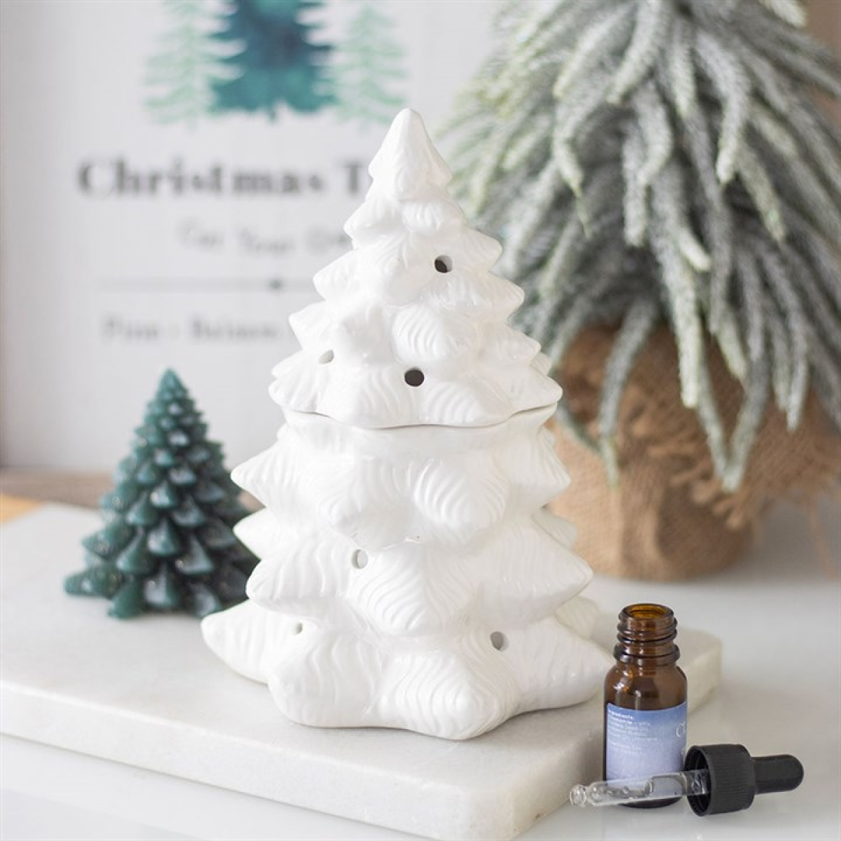 White Fir Tree Oil Burner and Wax Warmer 🇬🇧