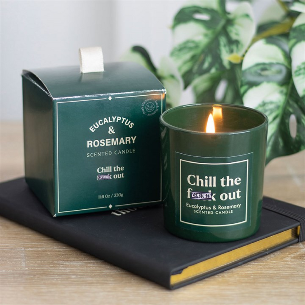 Sweary Chill Out Eucalyptus & Rosemary Candle 🇬🇧