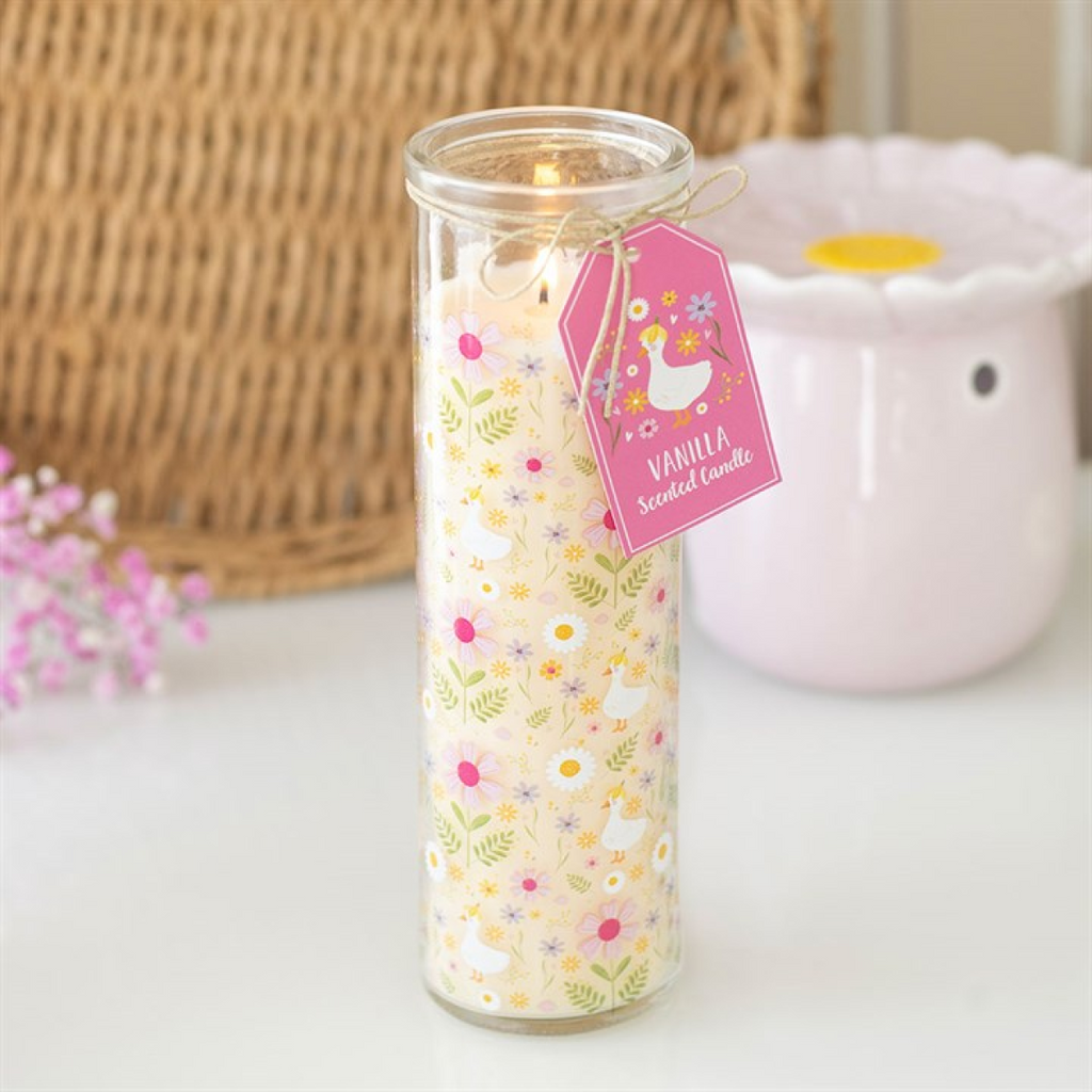 Daisy &  Duck Print Vanilla Tube Candle 🇬🇧