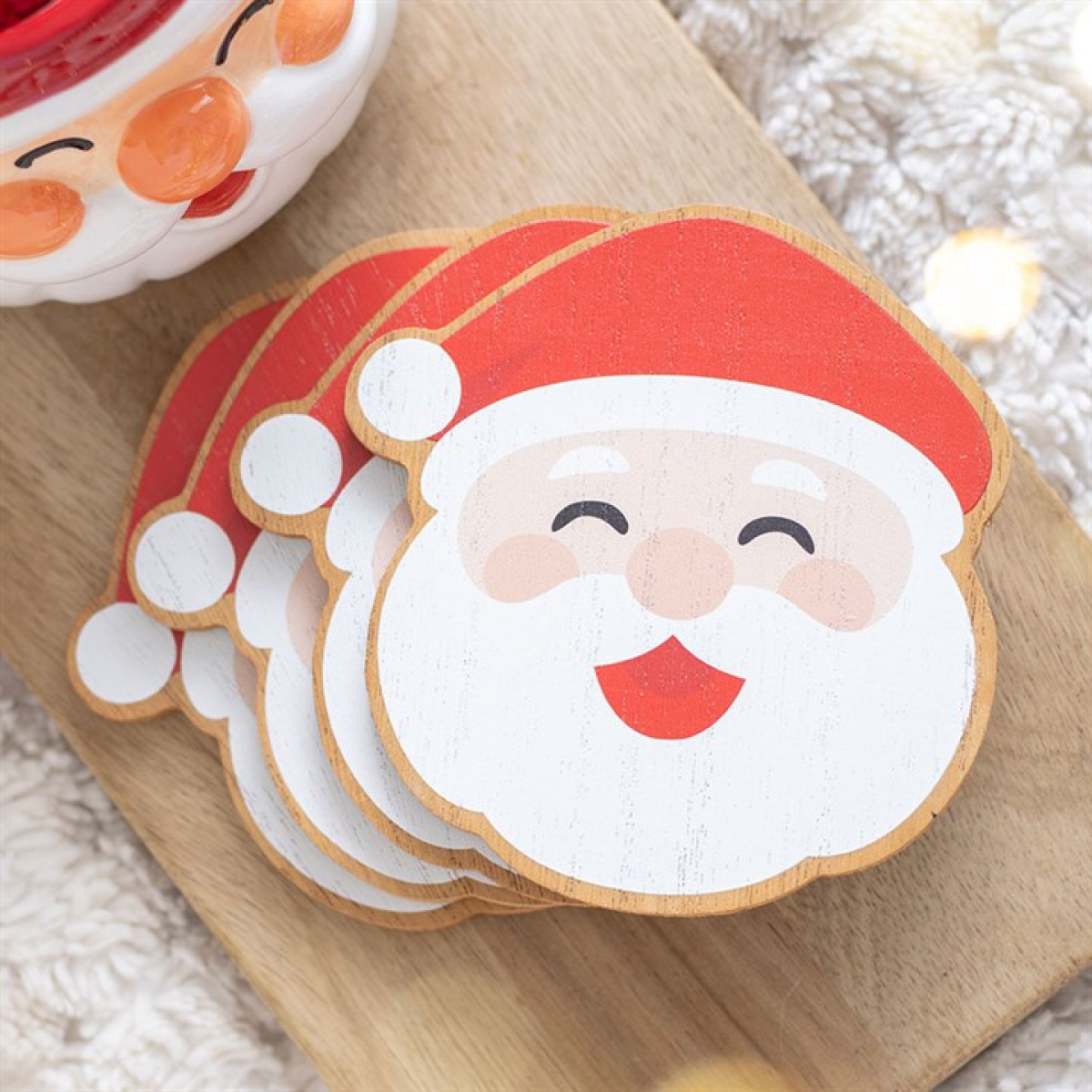 Jolly Santa Christmas Coaster Sett 🇬🇧