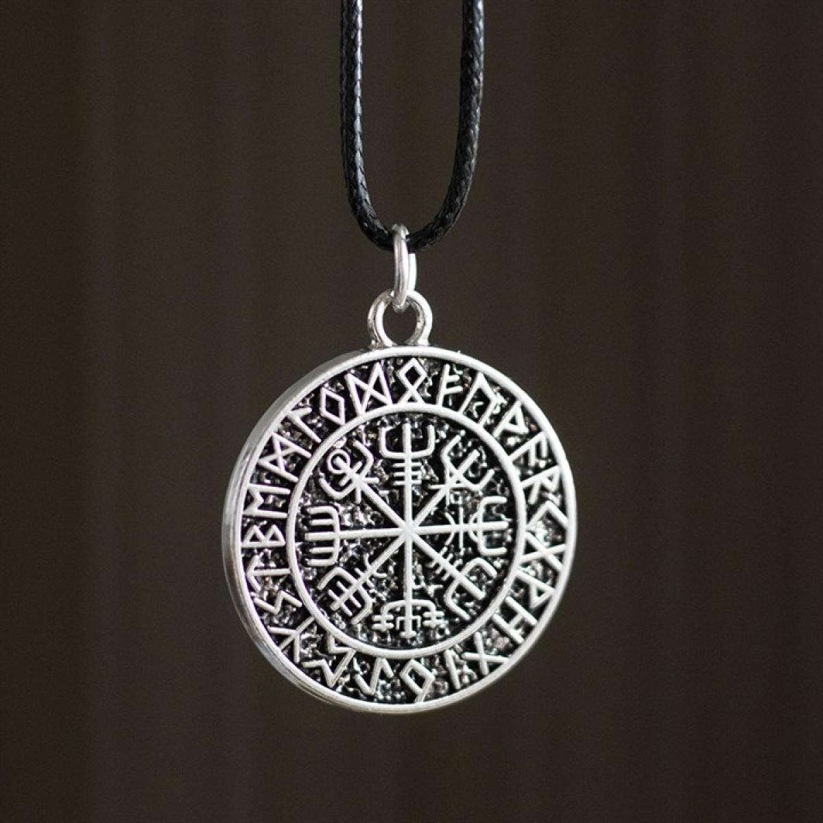 Vegvisir Viking Compass Viking Cord Necklace 🇬🇧