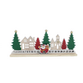 30cm Red and Green Wooden Advent Calendar with Santa 🇬🇧