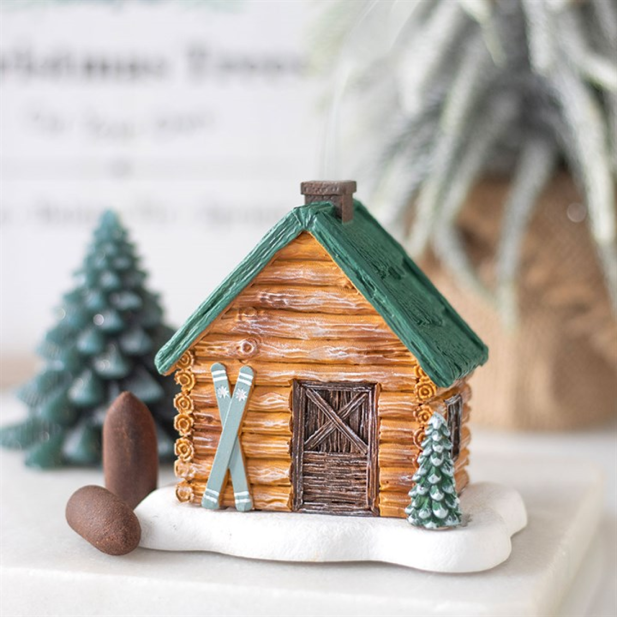 Cabin Ski Chalet Incense Cone Holder 🇬🇧