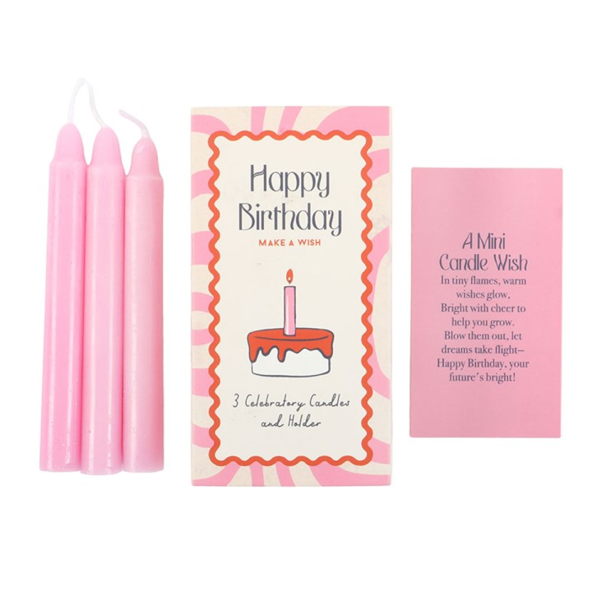 Set of 3 Happy Birthday Candles in a Box 🇬🇧