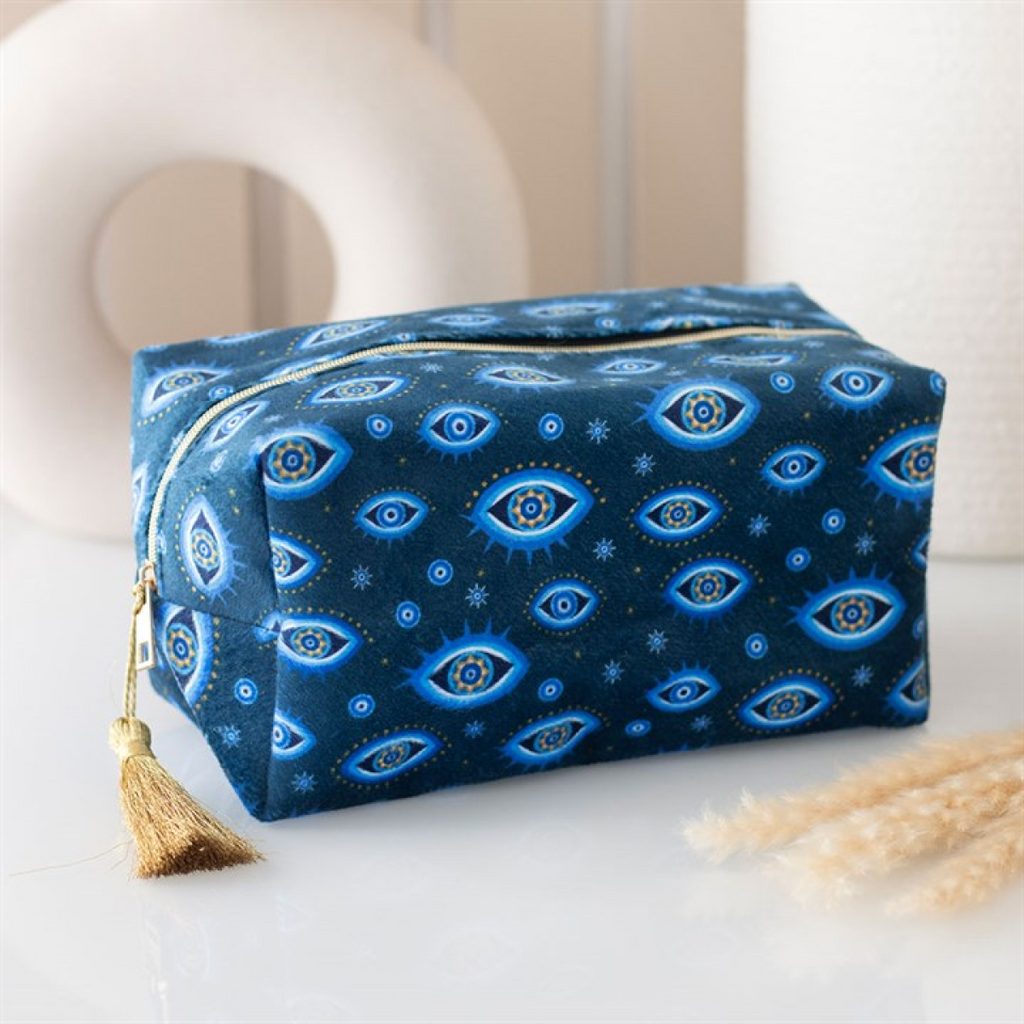 All Seeing Eye Print Velvet Makeup Bag 🇬🇧