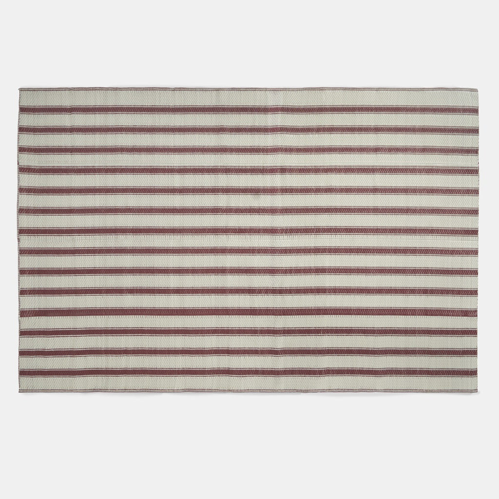 Vintage Stripe Outdoor Rug - Chocolate/Cream 🇬🇧