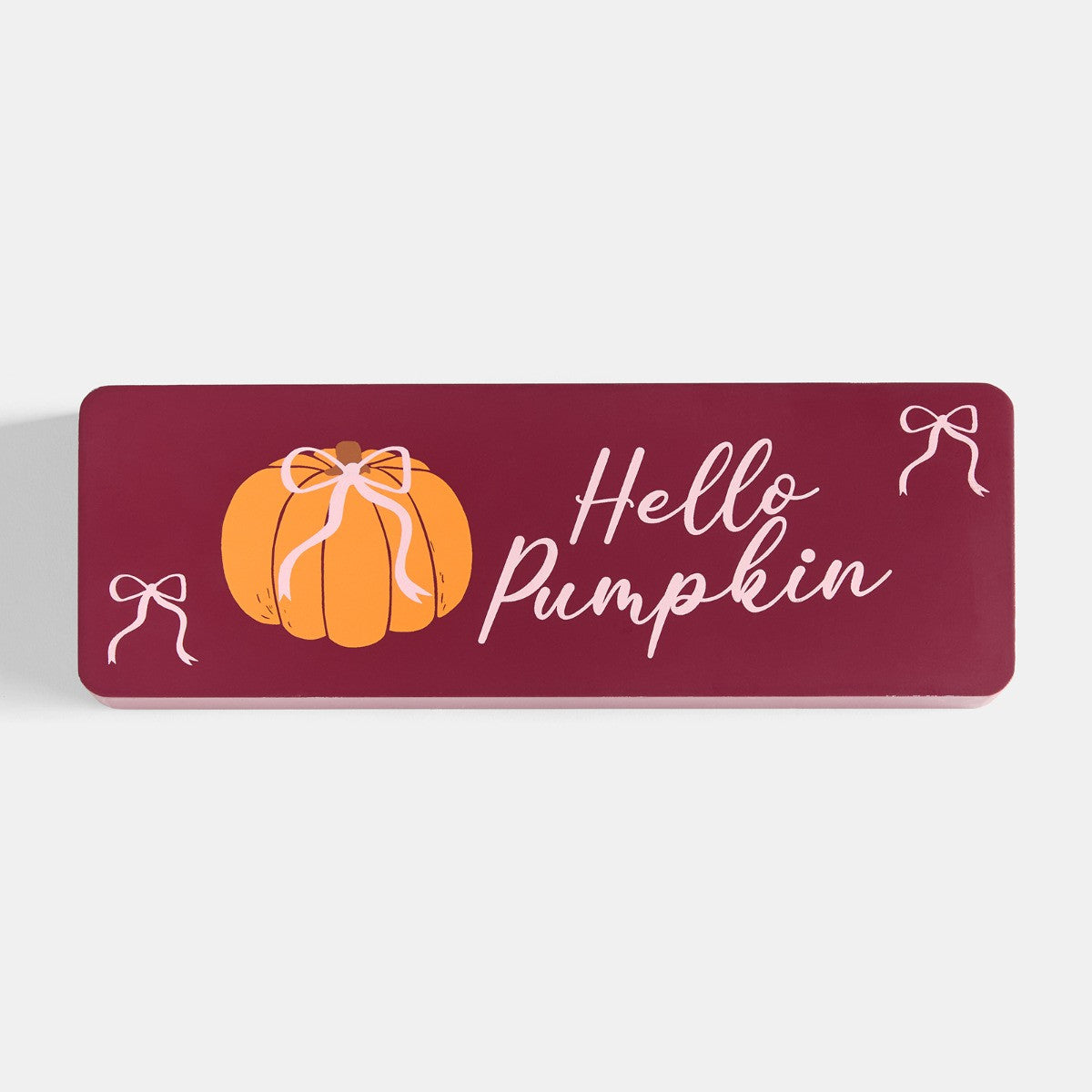 Hello Pumpkin Slogan Ornament - Burgundy 🇬🇧