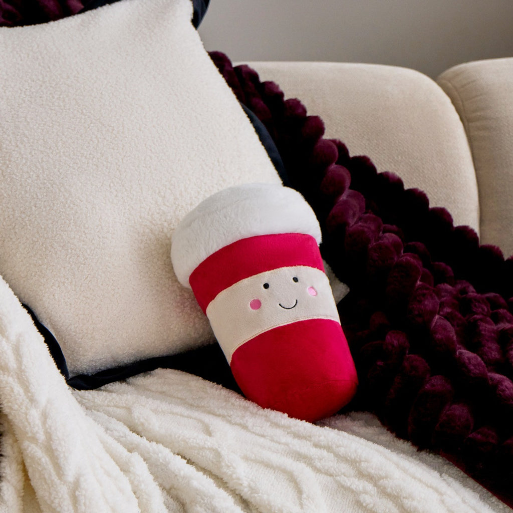 Coffee Cup Microwaveable Hottie - Burgundy 🇬🇧