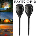 2x Solar Flame Garden Lights - Waterproof LED Torches for Outdoor Use 🇬🇧