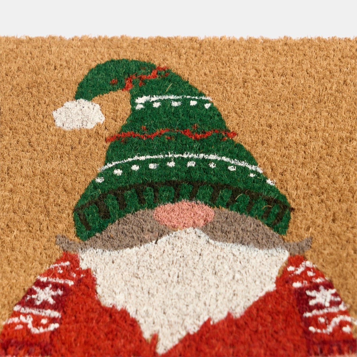 Christmas Gonk Print Coir Mat - Natural 🇬🇧