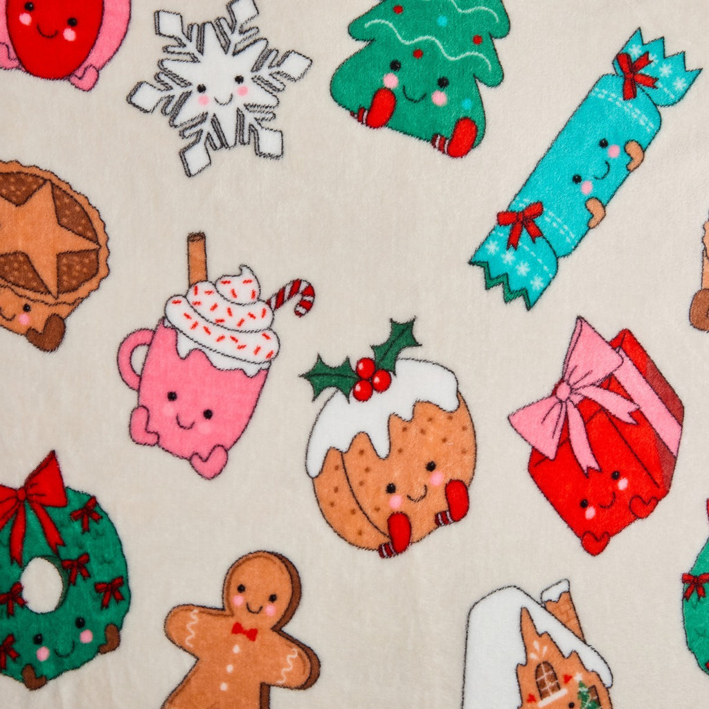 Ultra Soft Sweetie Pies Christmas Print Throw - Multi 🇬🇧