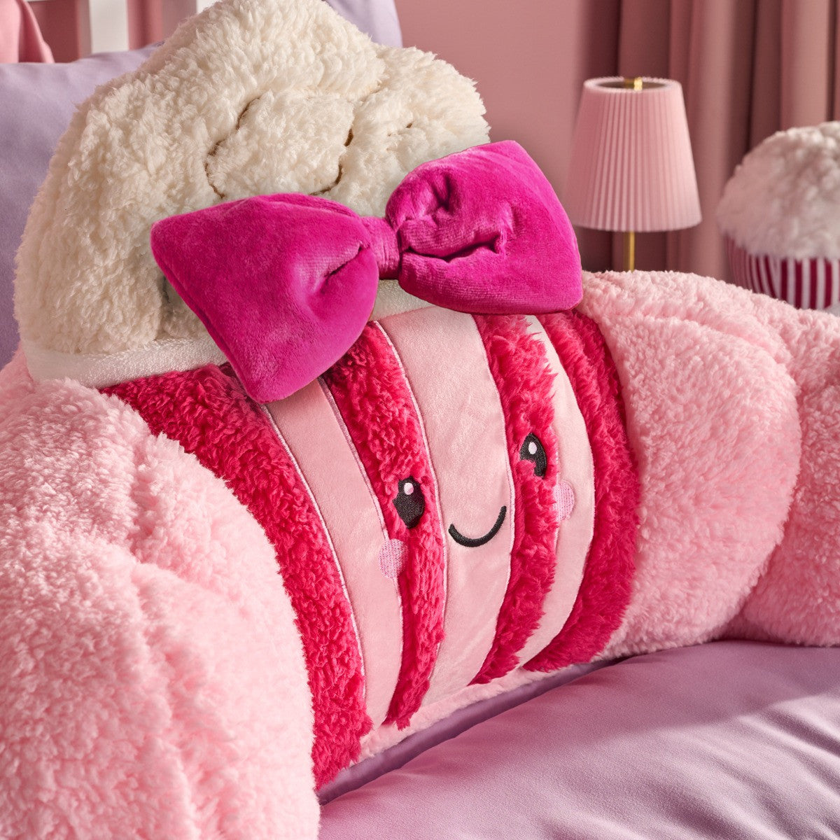 Paisley The Popcorn Cuddle Cushion - Hot Pink 🇬🇧