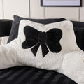 Bow Embroidered Teddy Cuddle Cushion 🇬🇧