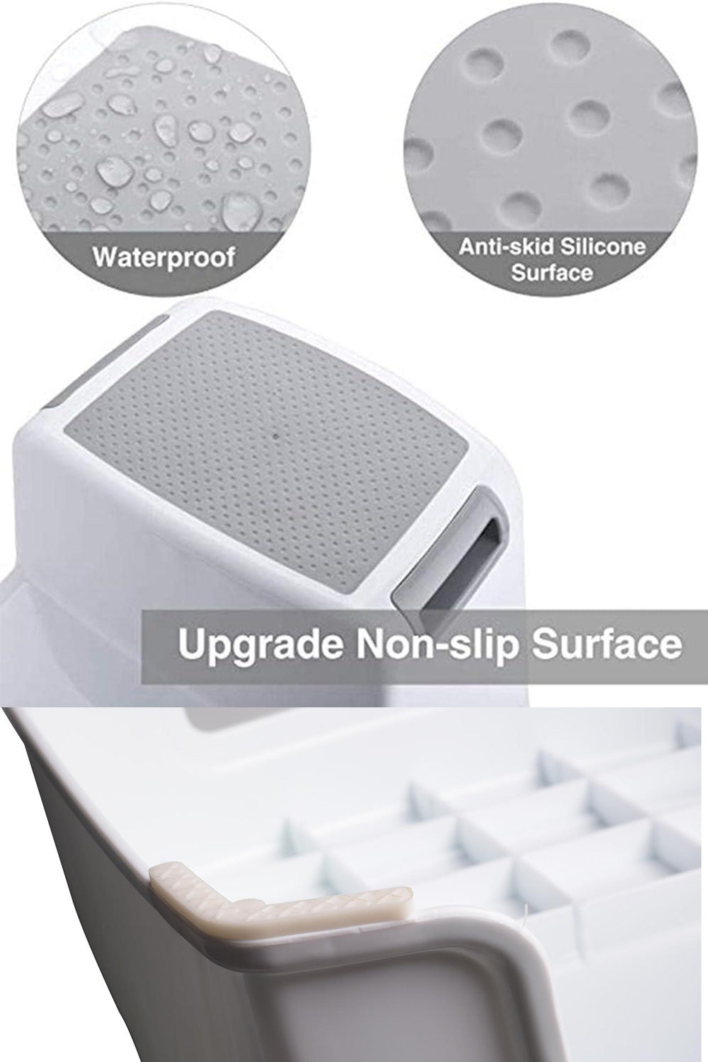 Two-Step Stool with Non-Slip Surface – Bathroom, Kitchen, and Home Use 🇬🇧