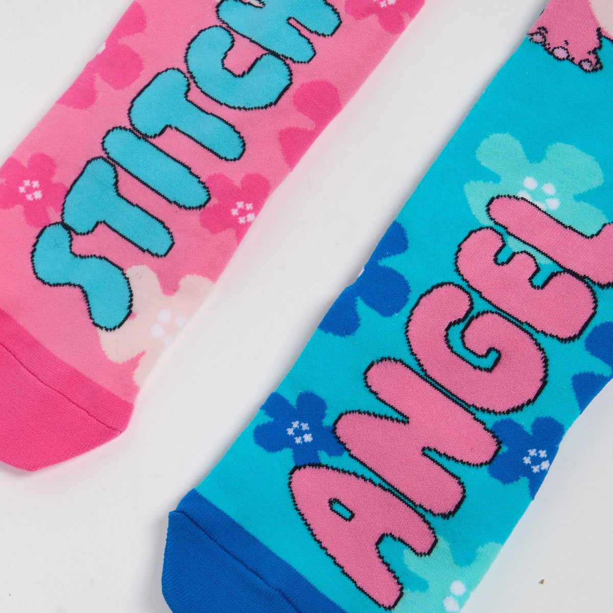 Kids Novelty Stitch Over the Knee Socks - Blue/Pink 🇬🇧